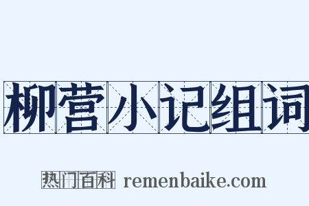 柳营小记组词是什么意思的图片